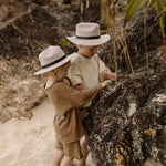Dusty Taupe Wool Fedora - Matching Kids & Adult Sizes - Cubs & Co.