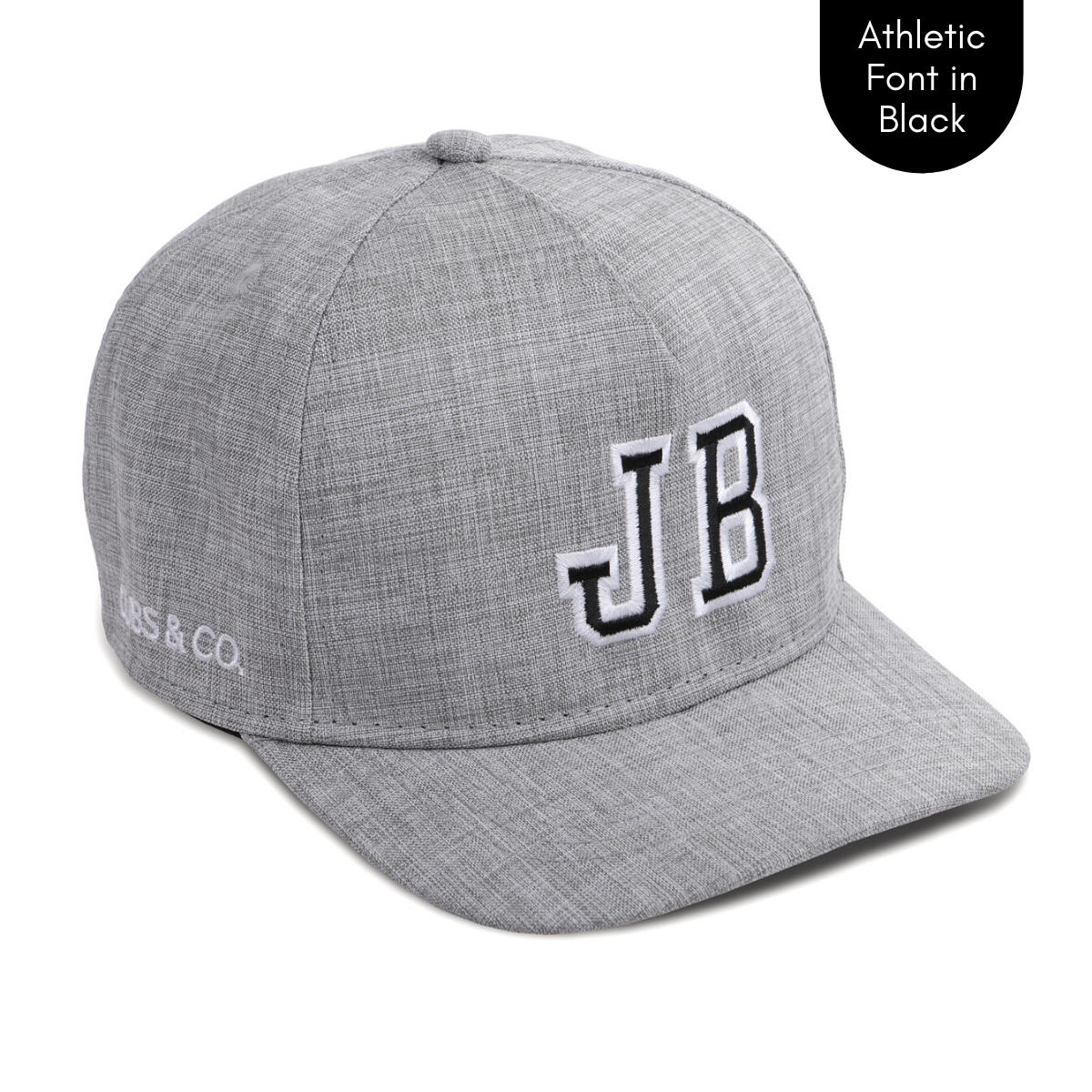 PERSONALISED GREY HAT W INITIALS