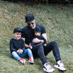 matching father and son snapback trucker hat in black. Cubs & Co. Australia