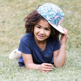 snapback summer sun hat pink and green tropical leaf cubs & co. Sydney, Australia