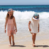 matching snapback summer sun hat pink and green tropical leaf cubs & co. Sydney, Australia