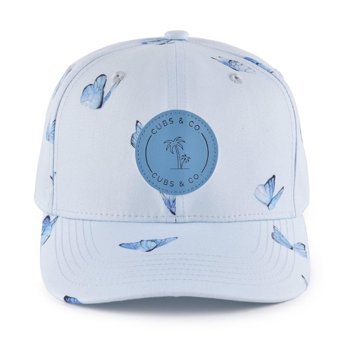 Blue butterfly snapback baseball cap for babies and kids. Cubs & Co. Australia
