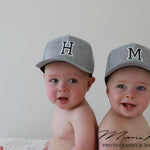 matching boys personalised grey snapback hat, Cubs & Co. Australia