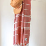 Turkish Style 100% Cotton Beach Towel | Red - Cubs & Co.