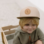 cubs and co signature tan snapback hat for baby, kids and adults