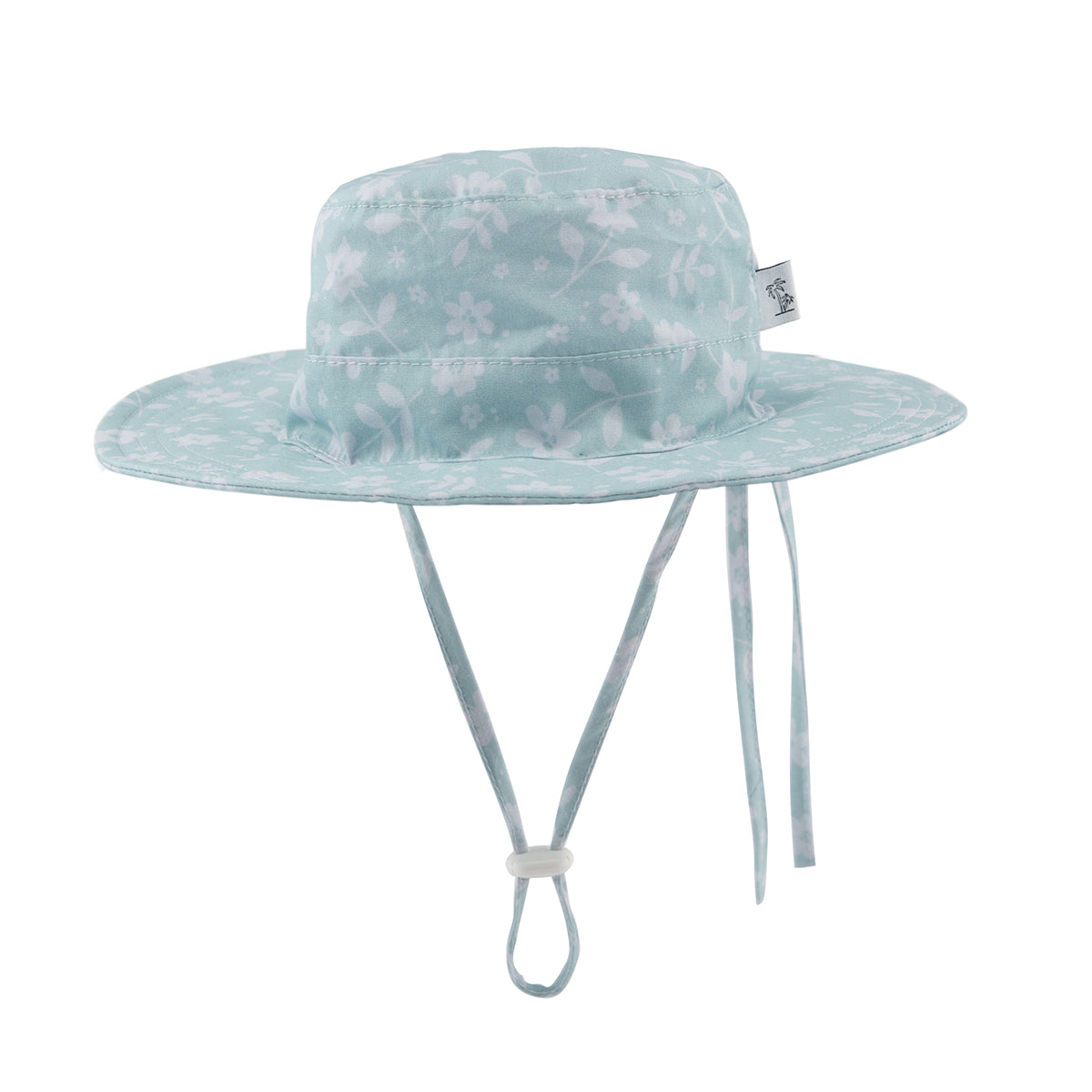 Floral Green Bucket Hat: Available in Newborn & Baby Sizes - Cubs & Co.