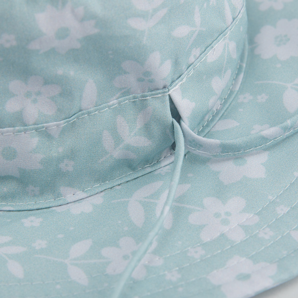 Floral Green Bucket Hat: Available in Newborn & Baby Sizes - Cubs & Co.