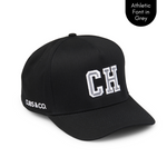 Personalised black baseball cap with your initials for babies, toddlers, kids, women and men, Cubs & Co. Australia.