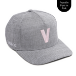Personalised grey baseball cap with your initials for babies, toddlers, kids, women and men, Cubs & Co. Australia.