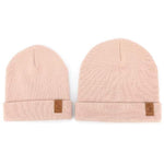 Matching pink winter beanies for kids and women. Cubs and Co. Australia