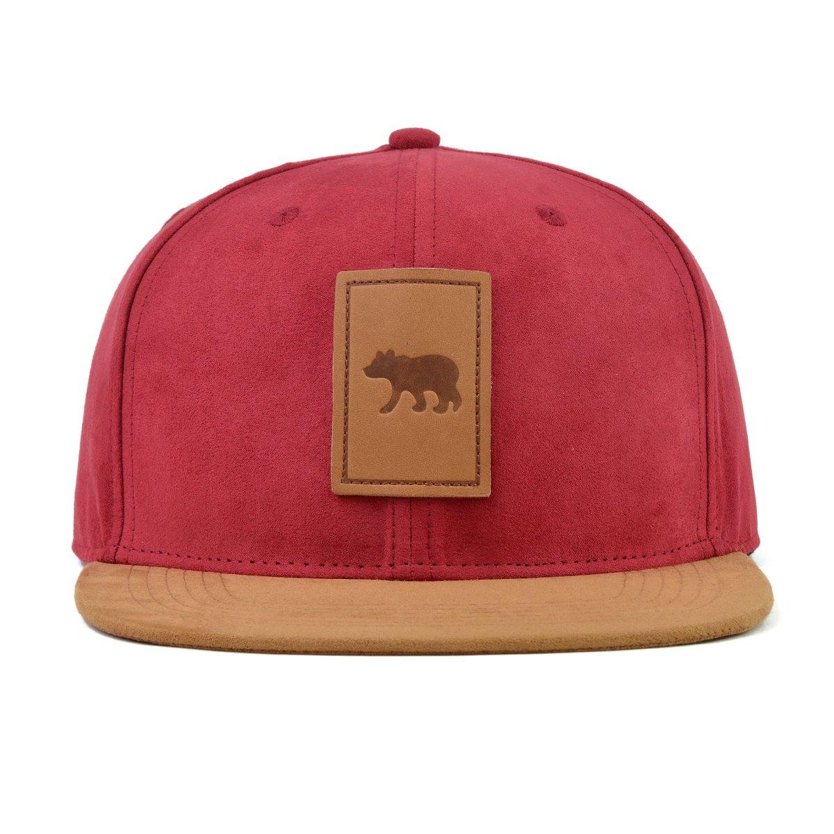 Suede red snapback hat for babies, toddlers, kids and men. Cubs & Co. Australia