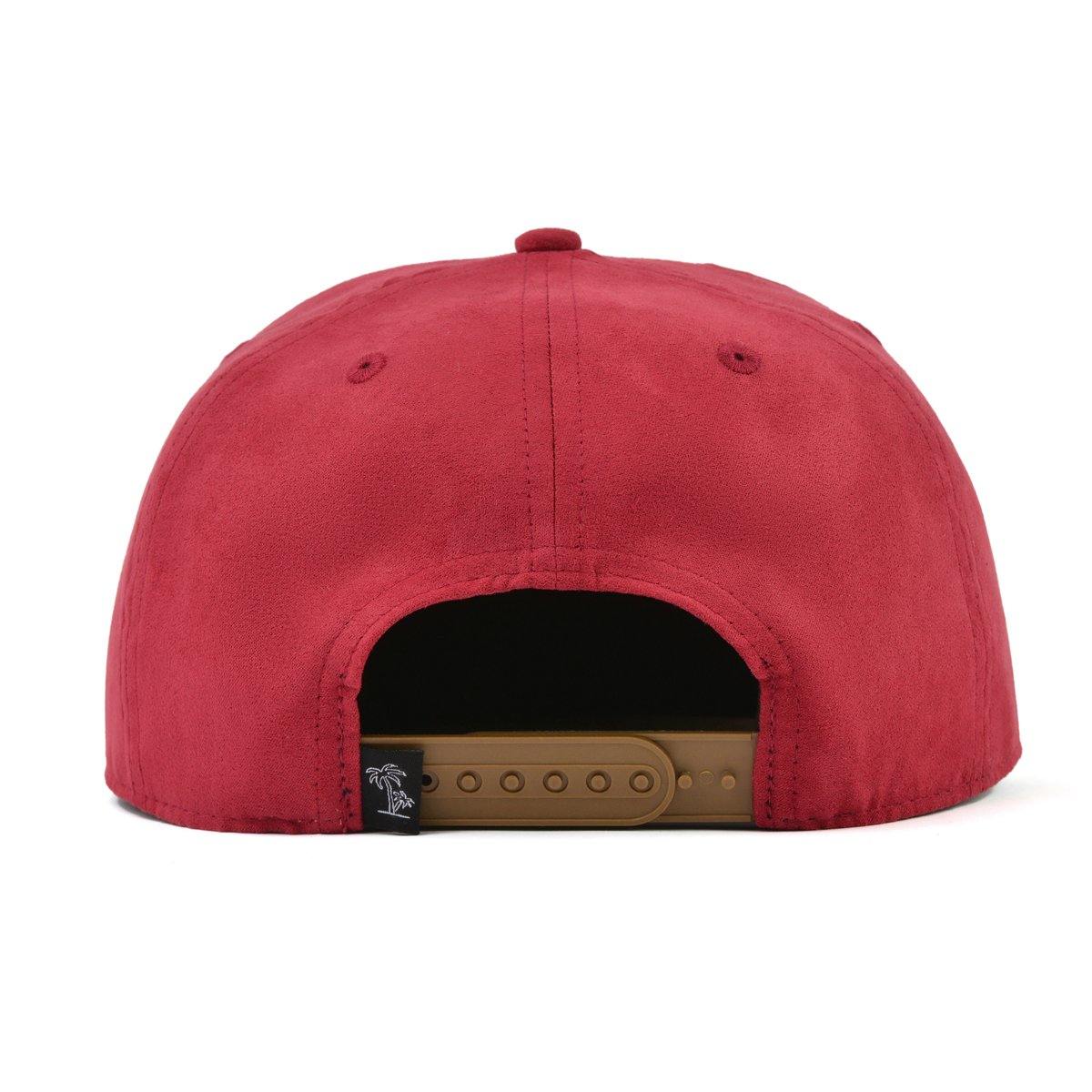 Suede red snapback hat for babies, toddlers, kids and men. Cubs & Co. Australia