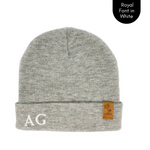Grey personalised beanie, cubs and co Sydney