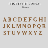 Royal font guide for personalised beanies, cubs and co Sydney